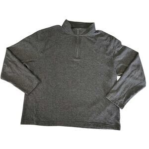 Men Size XXL - Van Heusen Flex Grey Quarter Zip Sweater - Good Cond!
